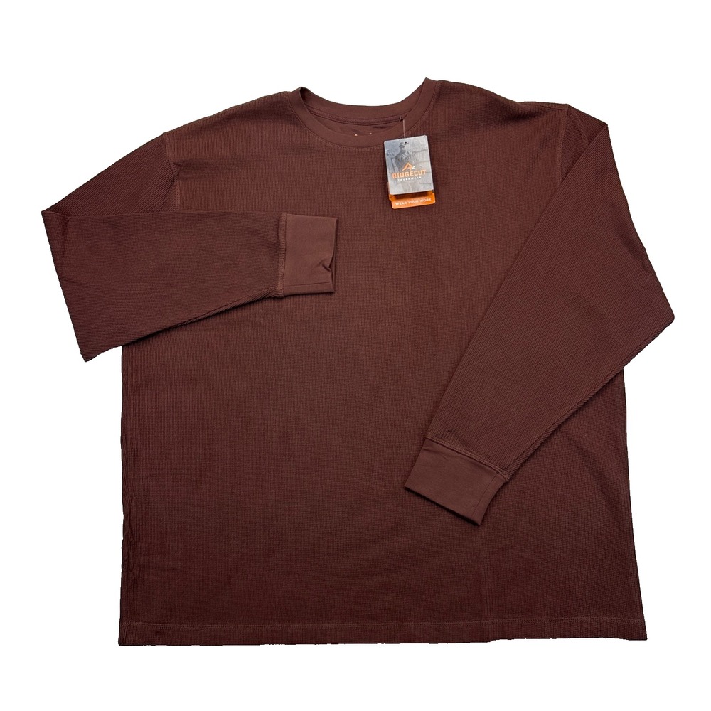 Ridgecut Toughwear  Thermal Waffle Crew Shirt Men's 3XL Red Long Sleeve NWT